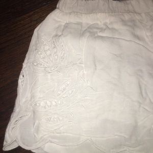 White flowy shorts